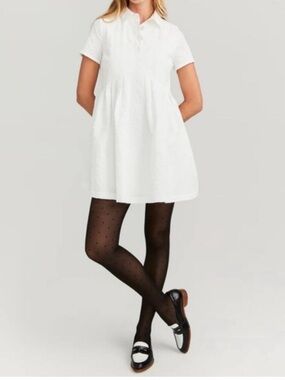 Hill House Rosalind Dress XS White Mini NWT